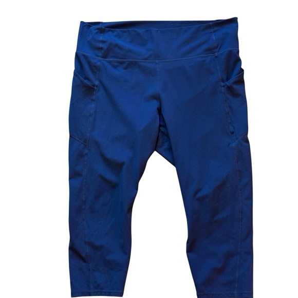 Fabletics Pants - Fabletics PureLuxe Leggings 4X Blue High Rise Pocket Capri Activewear